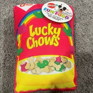 Lucky Chows Dog Toy - Red and Yellow